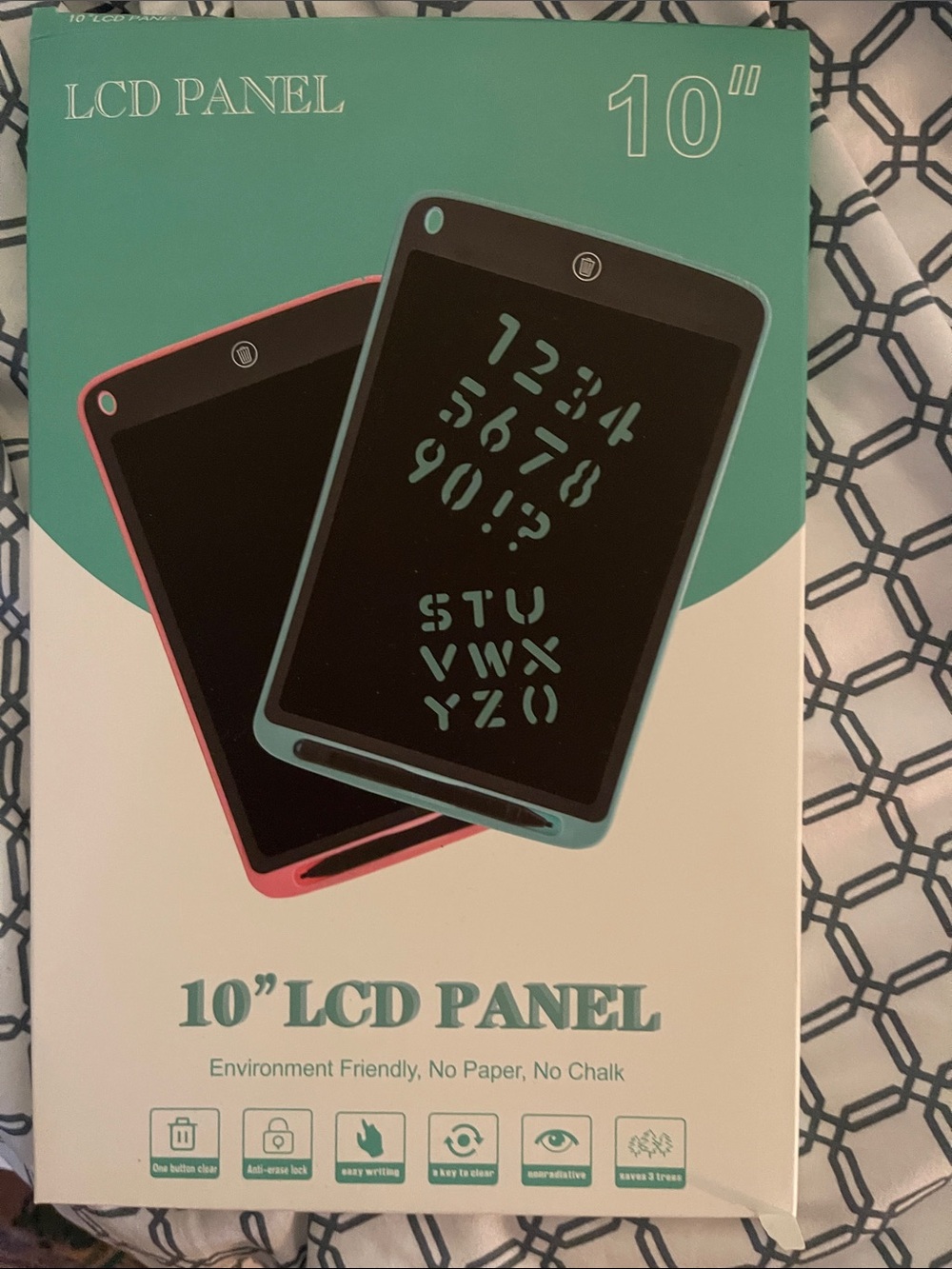 10" LCD Writing Tablet - Blue and Pink - Unbranded New